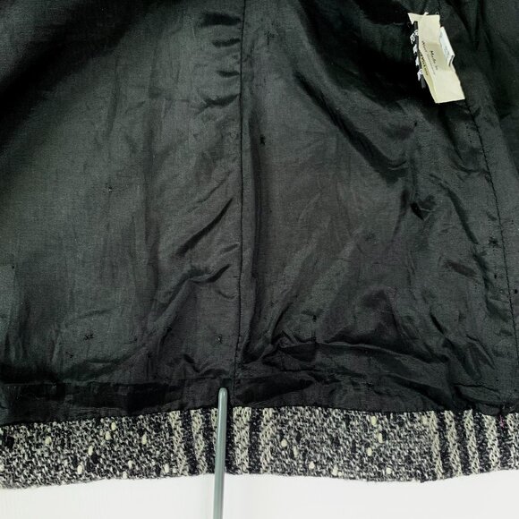 Vintage Lutz Teutloff Wool Glen Check Plaid Black White Blazer Jacket Academia - Picture 5 of 15